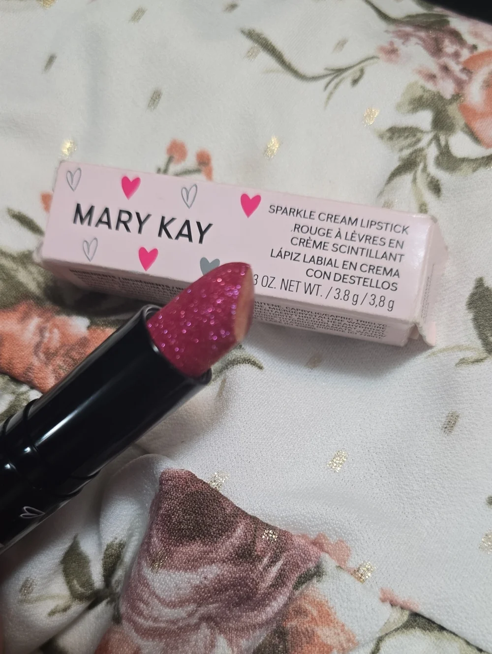 Mary Kay Sparkle Cream Lipstick — Glittering Rose Pink